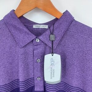 NWT Bermuda Sands Mens Polo Shirt 2XL Purple Heathered Golf Sports Outdoors UV